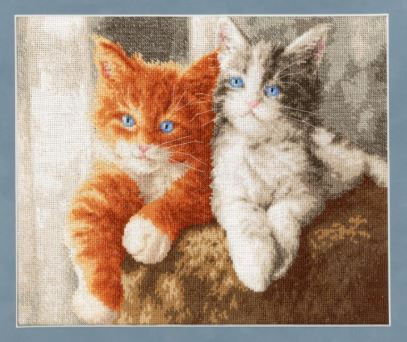 click here to view larger image of Fluffy Kittens (counted cross stitch kit)