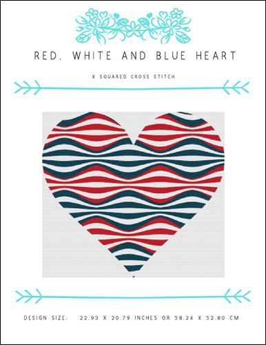 Red White and Blue Heart