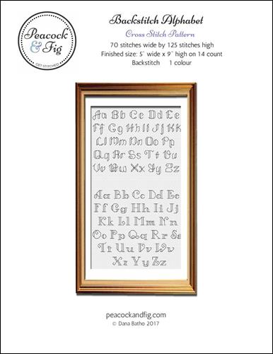 click here to view larger image of Backstitch Alphabet (chart)