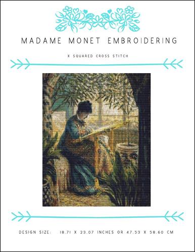 click here to view larger image of Madame Monet Embroidering (chart)