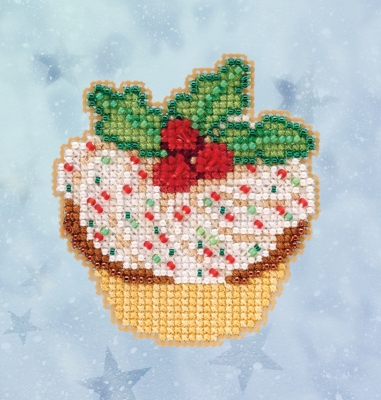 click here to view larger image of Holly Cupcake (2020) (counted cross stitch kit)
