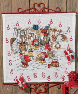 click here to view larger image of Christmas Stable Advent Calendar (counted cross stitch kit)