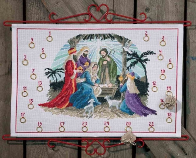 click here to view larger image of Bethlehem Advent Calendar (counted cross stitch kit)