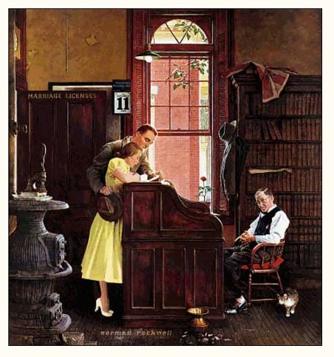 Marriage License - Norman Rockwell