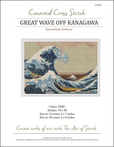 Great Wave off Kanagawa (Mini Chart) - Katsushika Hokusai