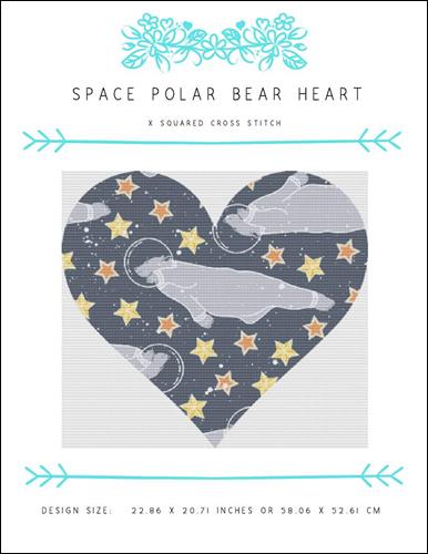 click here to view larger image of Space Polar Bear Heart (chart)