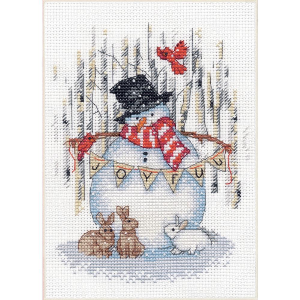 click here to view larger image of Joyful Snowman (counted cross stitch kit)