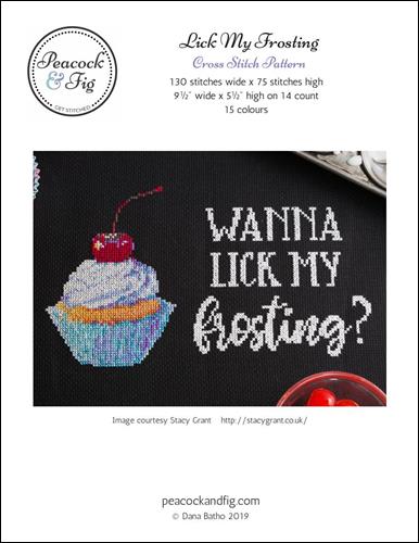 click here to view larger image of Lick My Frosting (chart)