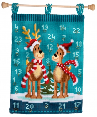 Elk with Scarves Advent Calendar