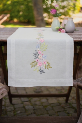 Flowers and Leaves Table Runner