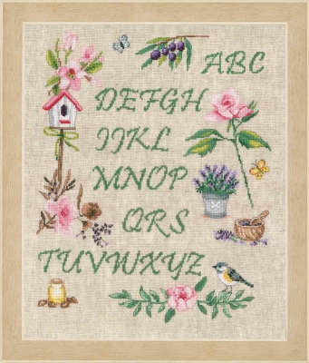 click here to view larger image of Garden Alphabet (counted cross stitch kit)