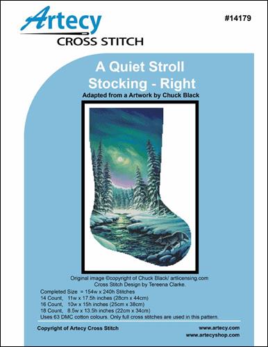 click here to view larger image of Quiet Stroll Stocking (right facing)  (chart)