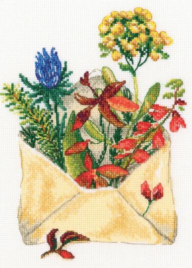 click here to view larger image of Letters from the Forest (counted cross stitch kit)
