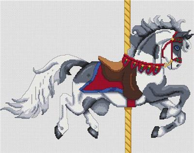 click here to view larger image of Grey Paint Carousel Horse   (chart)