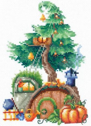click here to view larger image of Tree Houses - Generous (counted cross stitch kit)