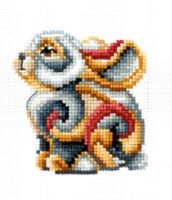 click here to view larger image of Figurines - Rabbit (counted cross stitch kit)