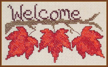 Fall Leaf Welcome - Cross Point Designs