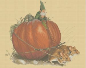 Gnome Mice Pumpkin Harvest - (Jean-Baptiste Monge)
