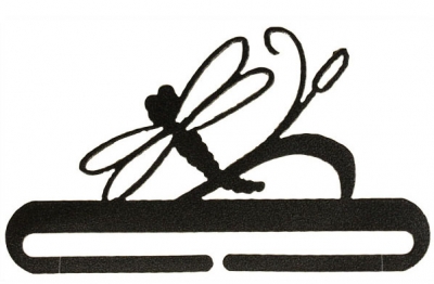 Dragonfly Split Bottom Bellpull - Charcoal - 6in