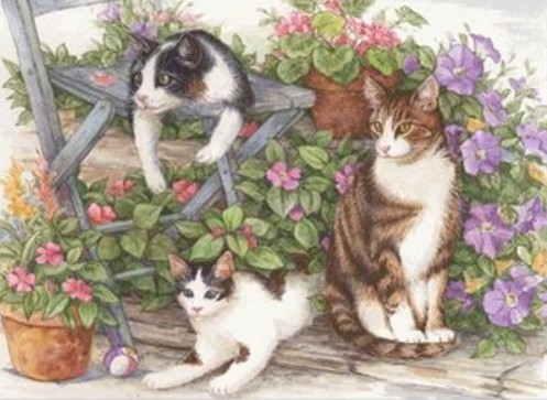 click here to view larger image of Garden Kitties (chart)