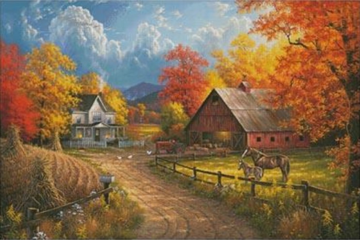 Country Blessings Painting (Large) (Abraham Hunter)
