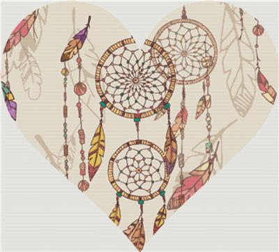 click here to view larger image of Bohemian Dream Catcher Heart (chart)