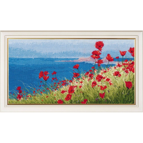 click here to view larger image of Summer Sea Poppies (counted cross stitch kit)