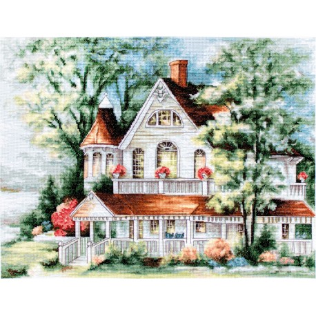 click here to view larger image of Lake House (counted cross stitch kit)