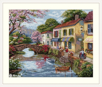 click here to view larger image of Quaint Village Shops (counted cross stitch kit)