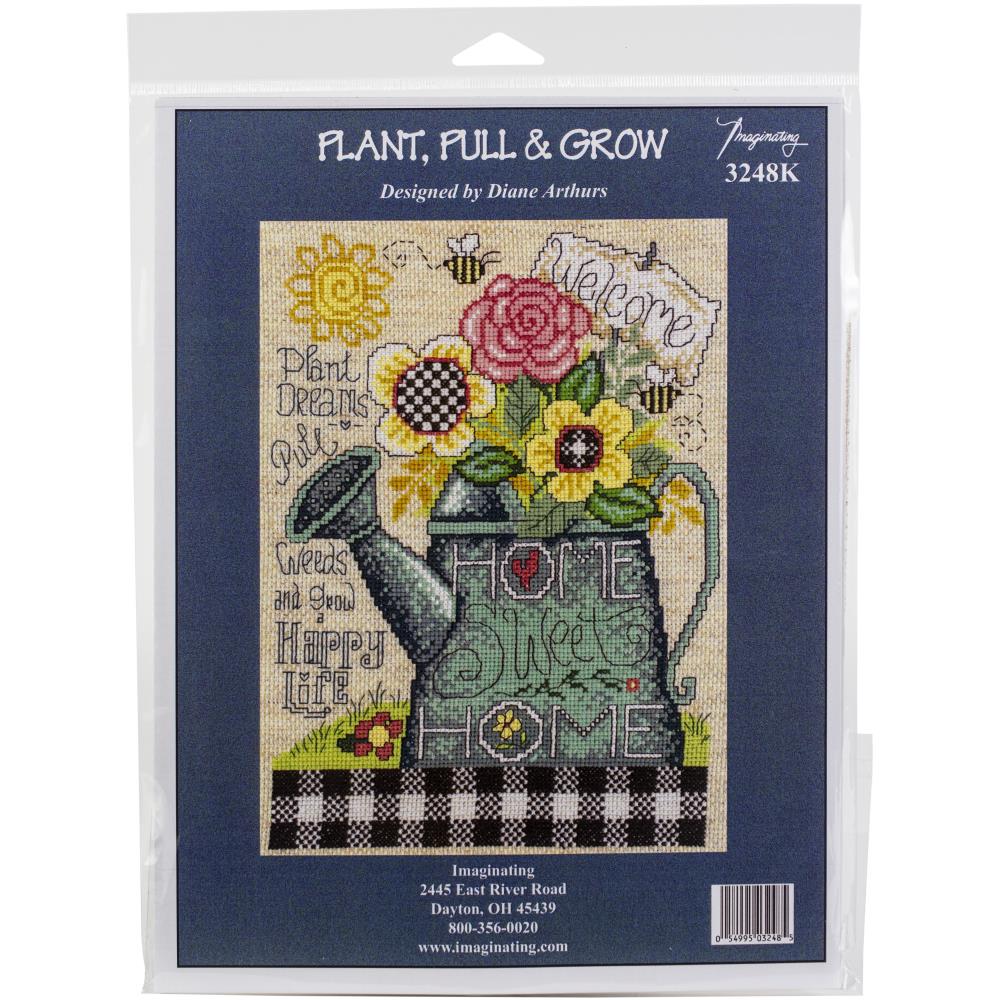 click here to view larger image of Plant Pull and Grow - Kit (counted cross stitch kit)
