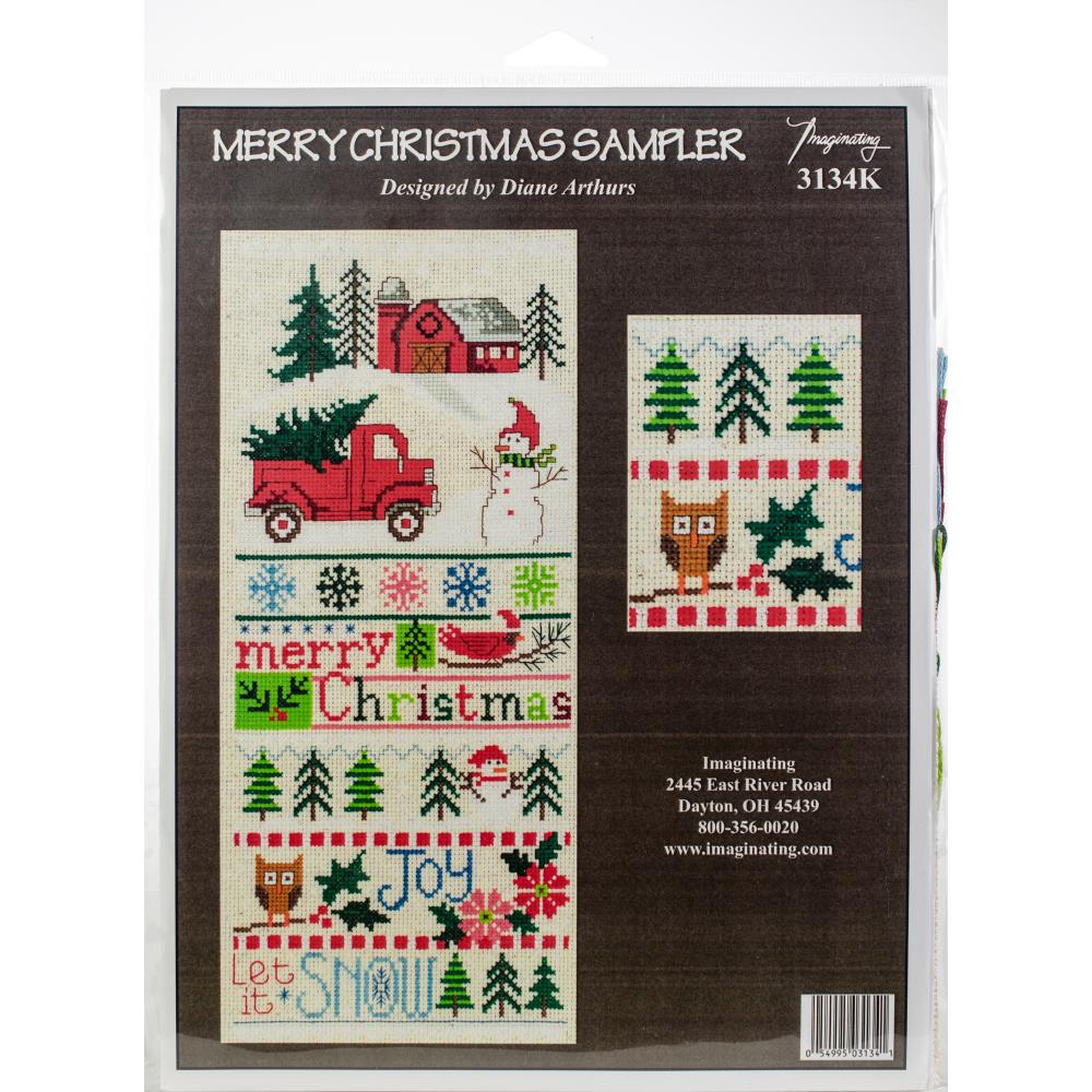click here to view larger image of Merry Christmas Sampler   (counted cross stitch kit)