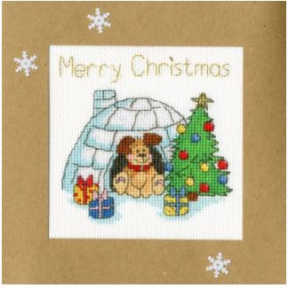 click here to view larger image of Winter Woof - Christmas Cards (Margaret Sherry) (counted cross stitch kit)