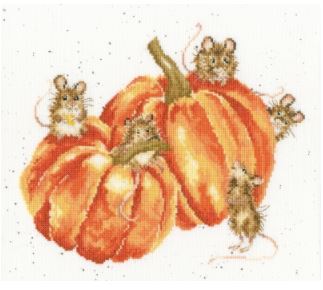 click here to view larger image of Pumpkin, Spice and Everything Mice - (Hannah Dale) (counted cross stitch kit)