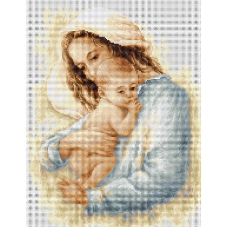 click here to view larger image of Mother and Child (counted cross stitch kit)