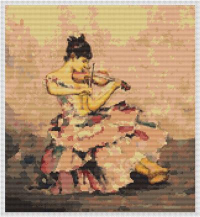 Violinist, The (Sir William Russell Flint)