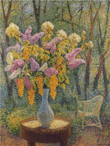 click here to view larger image of Vase of Flowers in a Garden (chart)