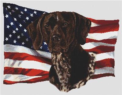 click here to view larger image of Patriotic German Shorthair Pointer (chart)