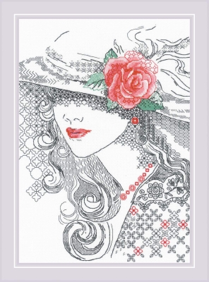 click here to view larger image of Mysterious Rose (counted cross stitch kit)