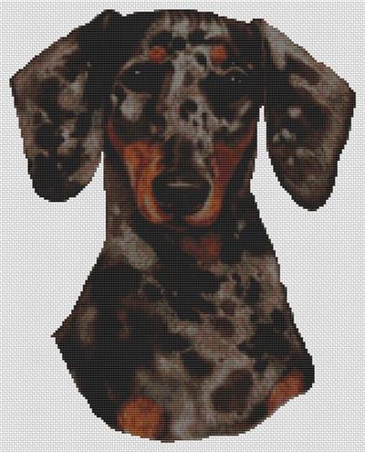 click here to view larger image of Black Dappled Dachshund (chart)