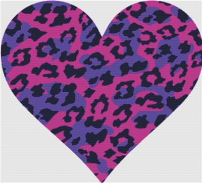 click here to view larger image of Leopard Print Heart (chart)