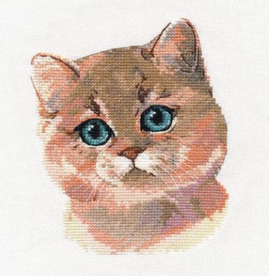 click here to view larger image of British Shorthair (counted cross stitch kit)