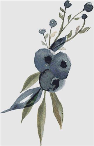 Watercolour Blueberries