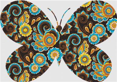 click here to view larger image of Brown Paisley Butterfly (chart)