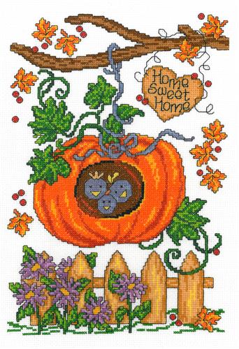 click here to view larger image of Autumn Birdhouse - Ursula Michael (counted cross stitch kit)