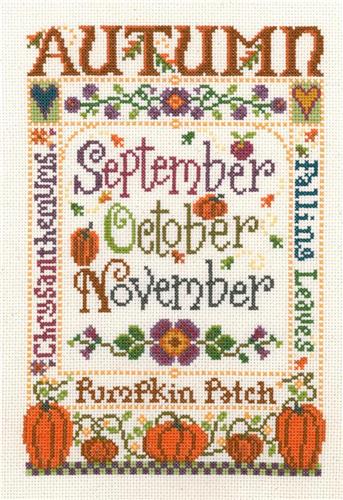 click here to view larger image of Autumn Season - Sandra Cozzolino (counted cross stitch kit)