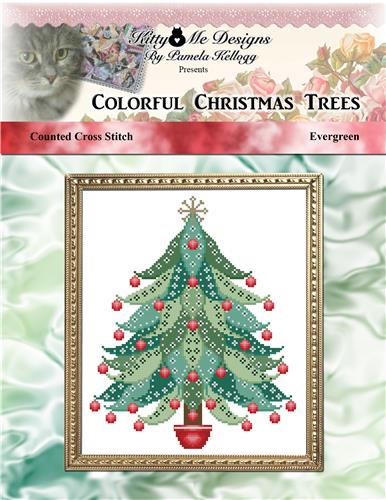 Colorful Christmas Trees Evergreen