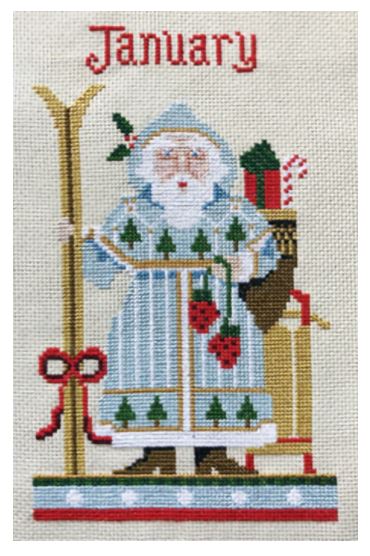 click here to view larger image of January Santa - Kit (counted cross stitch kit)