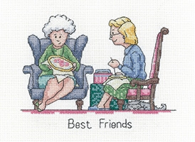 click here to view larger image of Golden Years - Best Friends (Aida only) (counted cross stitch kit)
