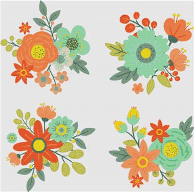 click here to view larger image of Set of Vintage Flowers (chart)