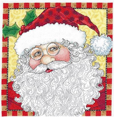 click here to view larger image of Jolly Old St Nick - Mary Engelbreit (counted cross stitch kit)